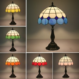 12 Inch Mediterranean Stained Glass Table Lamp