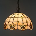 12 Inch European Stained Glass Pendant Light