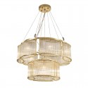 11 Light Modern / Contemporary Steel Pendant Light with Crystal Shade