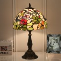 12 Inch European Stained Glass Butterfly Style Table Lamp