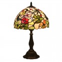 12 Inch European Stained Glass Butterfly Style Table Lamp