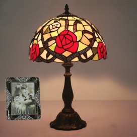 12 Inch European Stained Glass Table Lamp