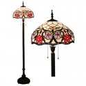 16 Inch European Retro Stained Glass Floor Lamp