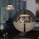 16 Inch European Retro Stained Glass Floor Lamp