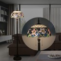 16 Inch European Retro Stained Glass Floor Lamp