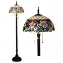 16 Inch European Retro Stained Glass Floor Lamp