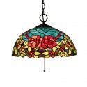 16 Inch European Stained Glass Pendant Light