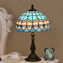 10 Inch Mediterranean Stained Glass Mediterranean Style Table Lamp