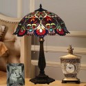 16 Inch European Stained Glass Baroque Style Table Lamp