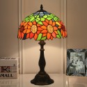 12 Inch European Stained Glass Sunflower Style Table Lamp