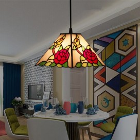 11 Inch European Stained Glass Pendant Light