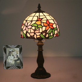 8 Inch European Stained Glass Table Lamp