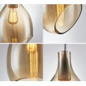 1 Light Glass Pendant Light with Glass Shade