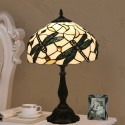 12 Inch European Stained Glass Dragonfly Style Table Lamp