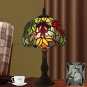 8 Inch European Stained Glass Grape Style Table Lamp