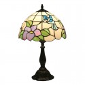 12 Inch European Stained Glass Hummingbird Style Table Lamp