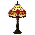 8 Inch European Stained Glass Tulip Style Table Lamp