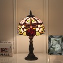 8 Inch European Stained Glass Dragonfly Style Table Lamp