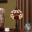 8 Inch European Stained Glass Dragonfly Style Table Lamp