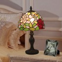 8 Inch European Stained Glass Dragonfly Style Table Lamp