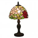 8 Inch European Stained Glass Dragonfly Style Table Lamp