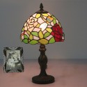 8 Inch European Stained Glass Dragonfly Style Table Lamp