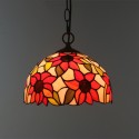 12 Inch European Stained Glass Sunflower Style Pendant Light