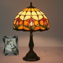 12 Inch European Stained Glass Tulip Style Table Lamp