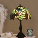 12 Inch Rural Stained Glass Grape Style Table Lamp