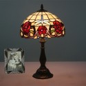 12 Inch European Stained Glass Dragonfly Style Table Lamp