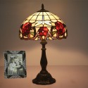 12 Inch European Stained Glass Dragonfly Style Table Lamp