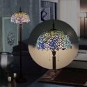 16 Inch European Stained Glass Wisteria Style Floor Lamp