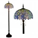 16 Inch European Stained Glass Wisteria Style Floor Lamp