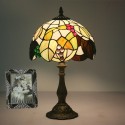 12 Inch European Stained Glass Grape Style Table Lamp