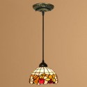 8 Inch European Stained Glass Pendant Light