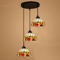 8 Inch European Stained Glass Pendant Light