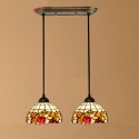 8 Inch European Stained Glass Pendant Light