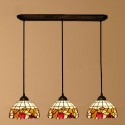 8 Inch European Stained Glass Pendant Light
