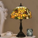 12 Inch European Stained Glass Butterfly Style Sunflower Style Table Lamp