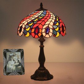 12 Inch European Stained Glass Table Lamp