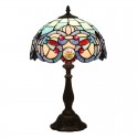 12 Inch Mediterranean Stained Glass Mediterranean Style Table Lamp