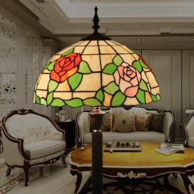 16 Inch European Stained Glass Floor Lamp