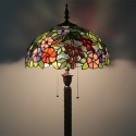 16 Inch European Stained Glass Grape Style Floor Lamp