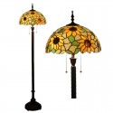 16 Inch European Retro Stained Glass Floor Lamp