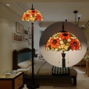 16 Inch Retro Stained Glass Sunflower Style Floor Lamp