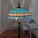 16 Inch Mediterranean Stained Glass Mediterranean Style Floor Lamp