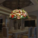 16 Inch European Stained Glass Pendant Light