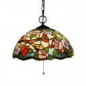 16 Inch European Stained Glass Pendant Light