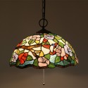 16 Inch European Stained Glass Pendant Light