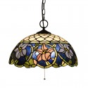 16 Inch European Stained Glass Pendant Light